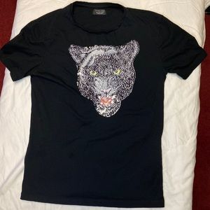 Zara Black Sequined Tshirt